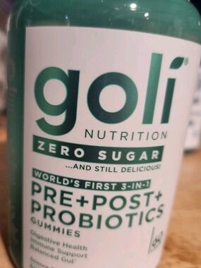 Goli Nutrition Pre+Post+Probiotics Gummies — Green, Zero Sugar